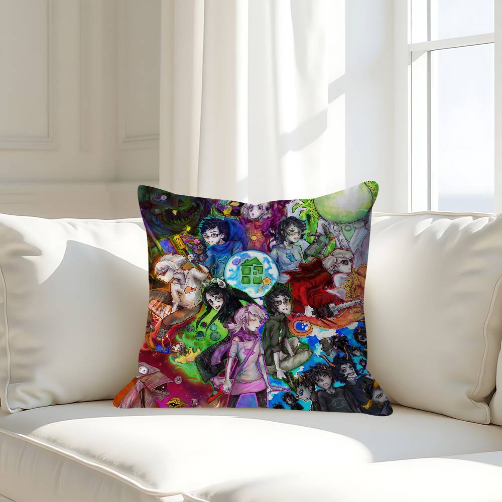 Anime H-Homestuck Pillow Case Removable Washable Cushion Cover – All-Season Soft Linen