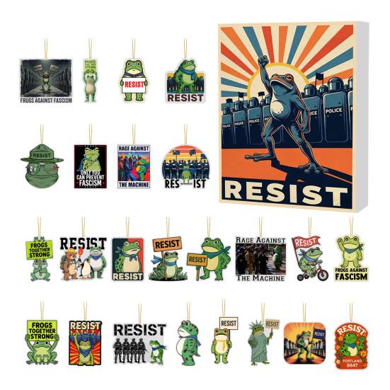 

Advent Calendar Resist Frog Design 24-Day Countdown Festive Family Activity Calendar Festive Atmosphere Enhancer G