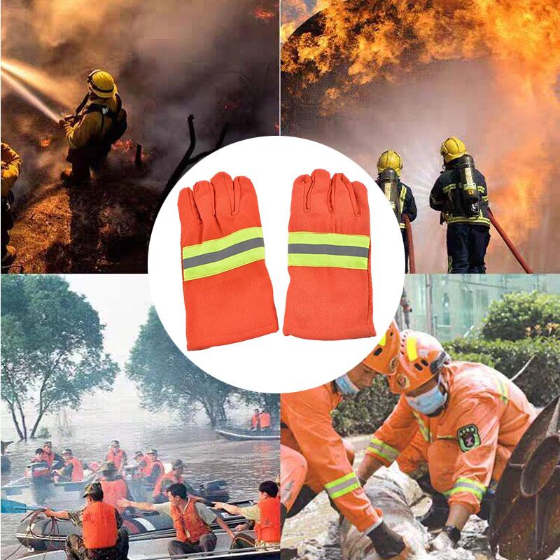 Fire-resistant Gloves Flame-retardant Protective Fireproof Heat-insulating High-temperature Resistant Firefighter Rescue Gloves
