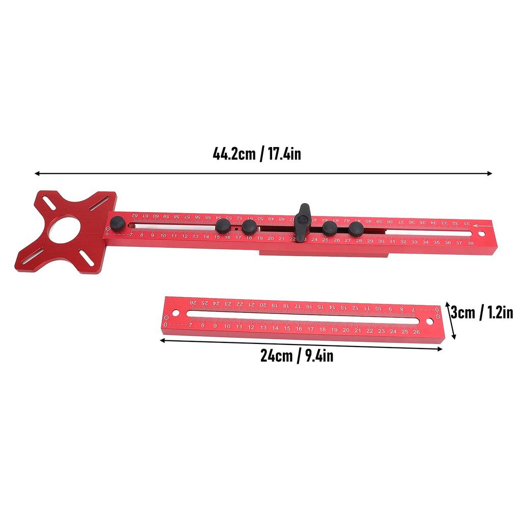 Router Milling Groove Bracket Aluminum Alloy Cabinet Hardware Jig Router Circle Cutting Jig for Woodworking