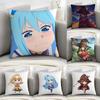 Nouă Husă de Pernă Anime K-Konosuba Decorativă pentru Canapea Acasă Imprimată pe Două Fețe Pernă Pătrată Plush pentru Aruncat Huse Decorative pentru Pernă