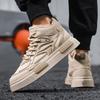 Męskie Czarne Buty do Koszykówki Codzienne Buty Skateboardowe Beżowe Wysokie Trampki do Biegania dla Studentów Duże Rozmiary