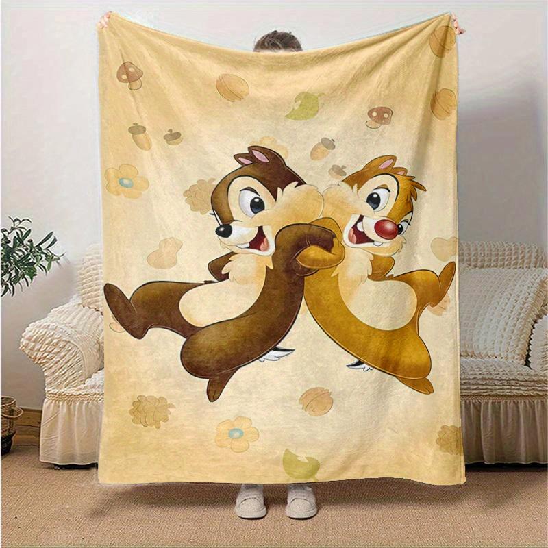 1pc,"Charming Chip 'n' Dale Throw Blanket Perfect for Home Decor, Couch Cover, Outdoor Use, Travel , Office Nap