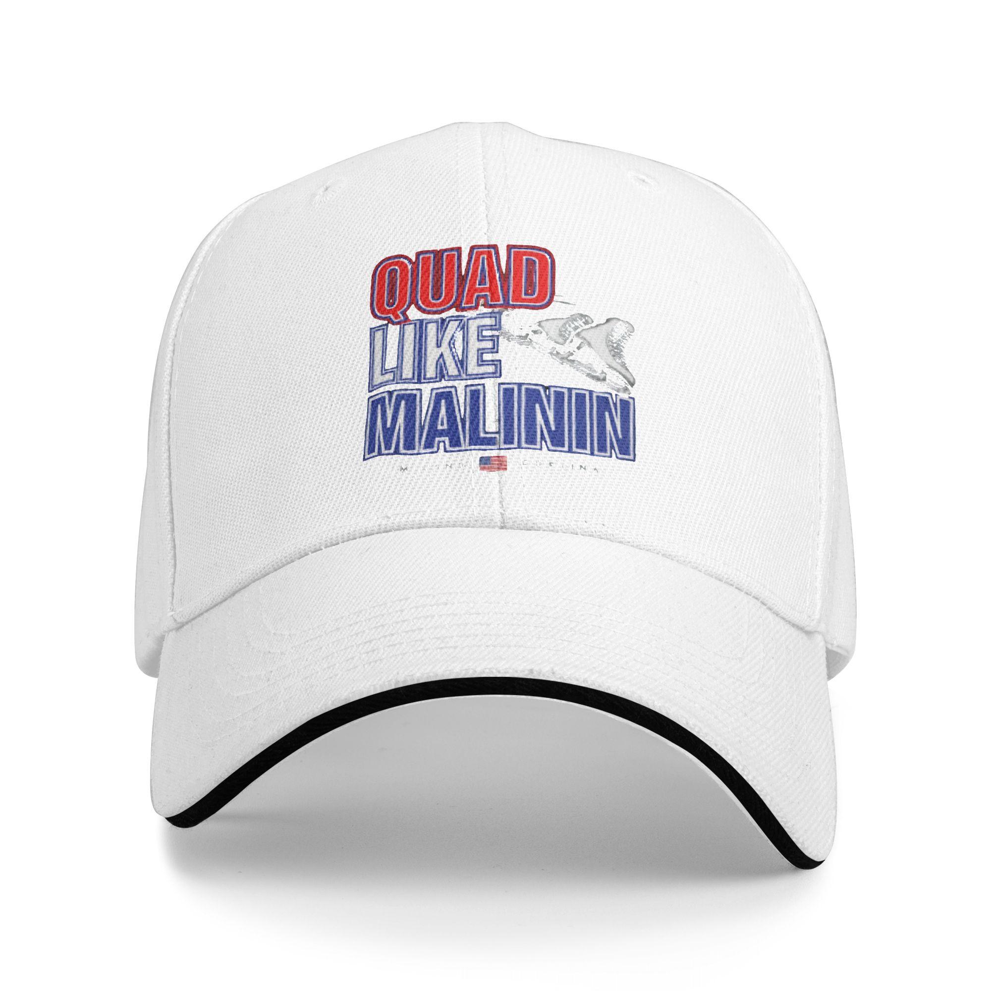 Ilia Malinin Sandwich Kappen für Erwachsene, Beliebte Eiskunstlauf Kappen Sonnenkappen Verstellbare Snapback Kappen Baseballkappe Sommer One Size gray