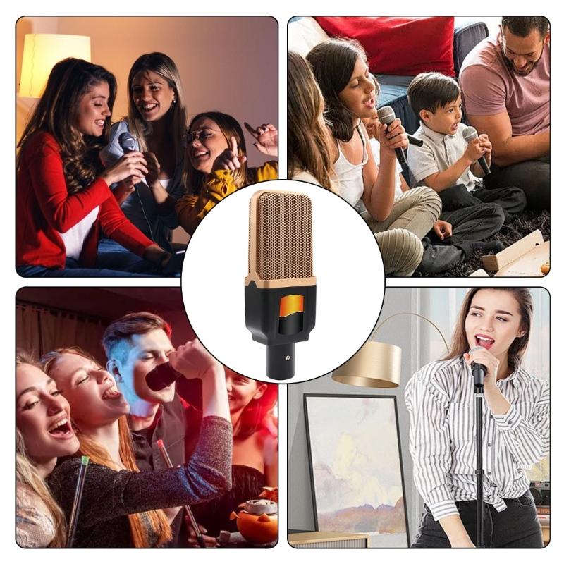 3.5mm PC Condenser Mic With Desktop Stand Recording Condenser Microphone For Clearly Sound Capturing For  Podcasts