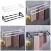 Upgrades Stainless Steel Towel Hold with Extendable 3 Rod Modern Towel Organize Suitable for Bathroom & Kitchen Use