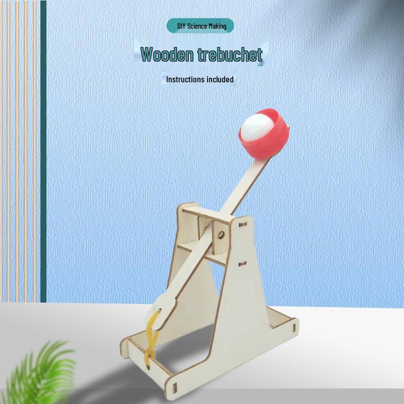 Wooden Catapult Science Experiment Kit for Kids: Educational Teaching Aids