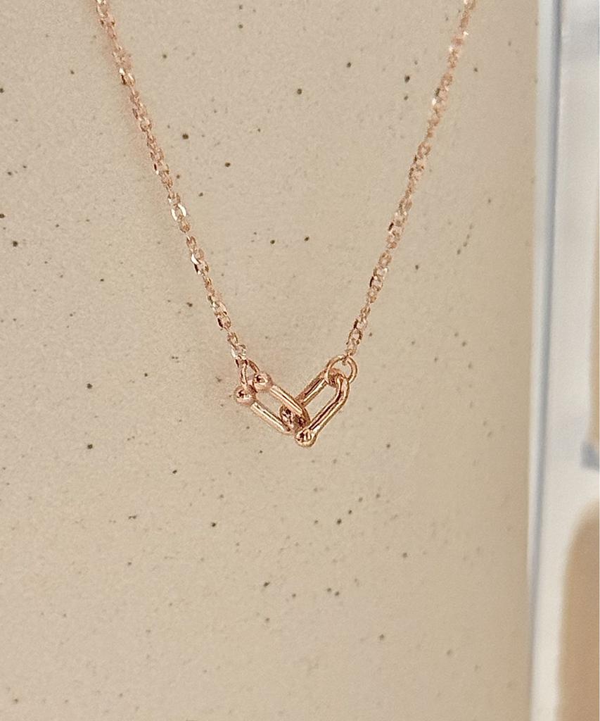 Judien 14K 18K Ball Link Twisted Chain Necklace (Type B)