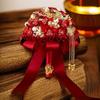 National Tide Style Groom & Bride DIY Rose Bouquet for Xiuhe Dress