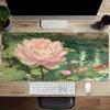 Lotus Flower Mouse Pad Large E-sport Mousepads PC Gaming Office Home Rubber Stitched Edge Rubber Anti-Slip Gamer Long Mousepad