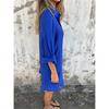 Women's shorts suit casual solid color cotton linen long sleeve wrinkle shirt and shorts two-piece set