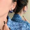 Simple C-shaped earrings, stud earrings, trendy, sweet and cool, exquisite, personalized design earrings, earrings.