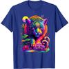 Vibrant Neon Jungle Cat Graphic Tshirt Men Summer Casual Breathable Crewneck Tee