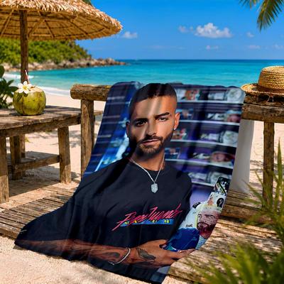 Maluma Fashion Collaboration Beach Towel Microfiber Beach Towel, Lightweight and Quick-Dry, for Summer Travel, Swimming Pool Fan Birthday Gift