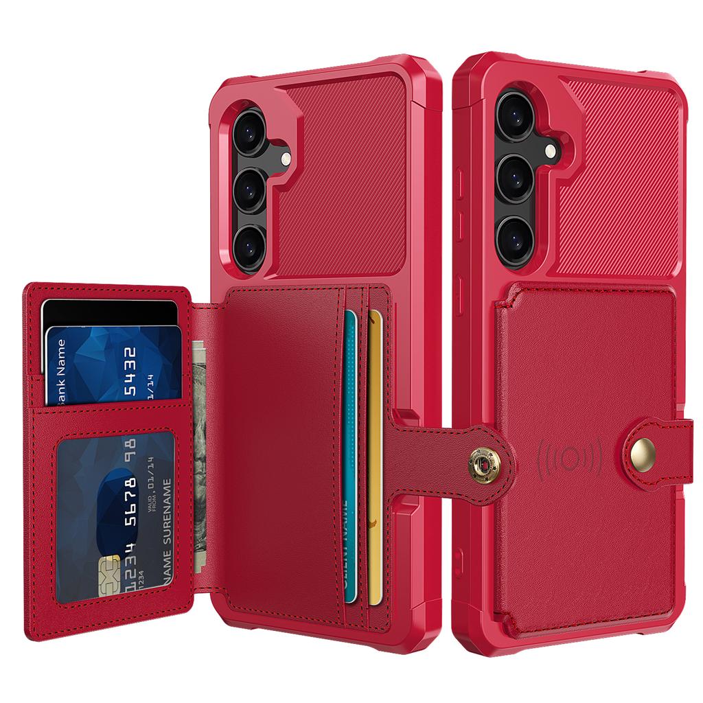 Für Samsung Galaxy A56 5G Hülle mit Kartenhalter PU-Leder+TPU Handy-Rückseite