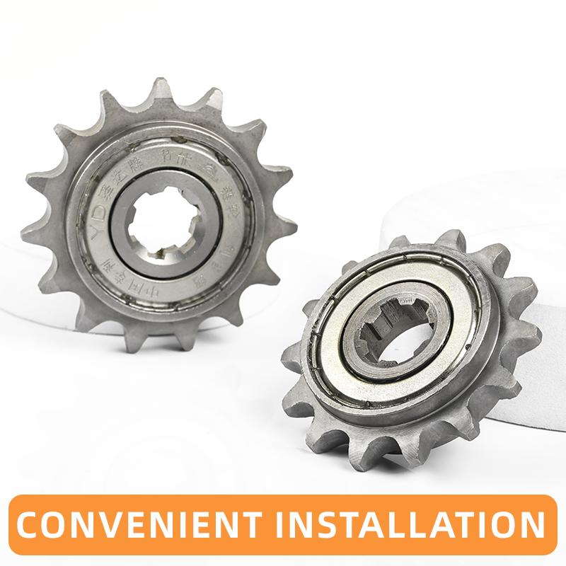 Hochwertiges Motorrad-Getrieberad Rollrad, Kraftstoffsparendes Rad, 428-15 Zähne, 420-14 Zähne kleines Ritzel
