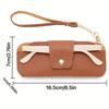Leather Sunglasses Case with Lanyard Portable AntiScratch Eyewear Storage Fashion Travel Eyeglass Holder Protective Cover Gift