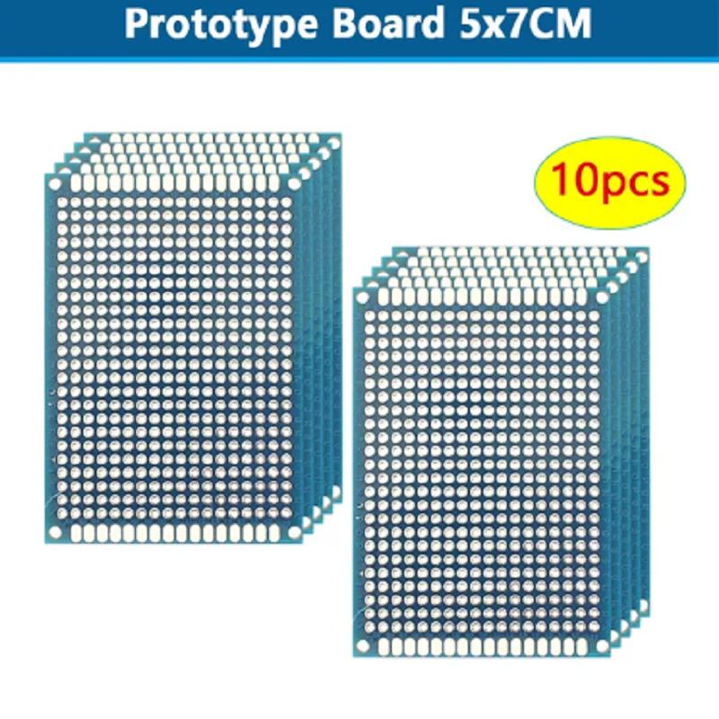 5/10PCS PCB Board Prototype Board Blue 3x7cm 4x6cm 5x7cm 7x9cm Double Sided Circuit Boards DIY Electronic Kit