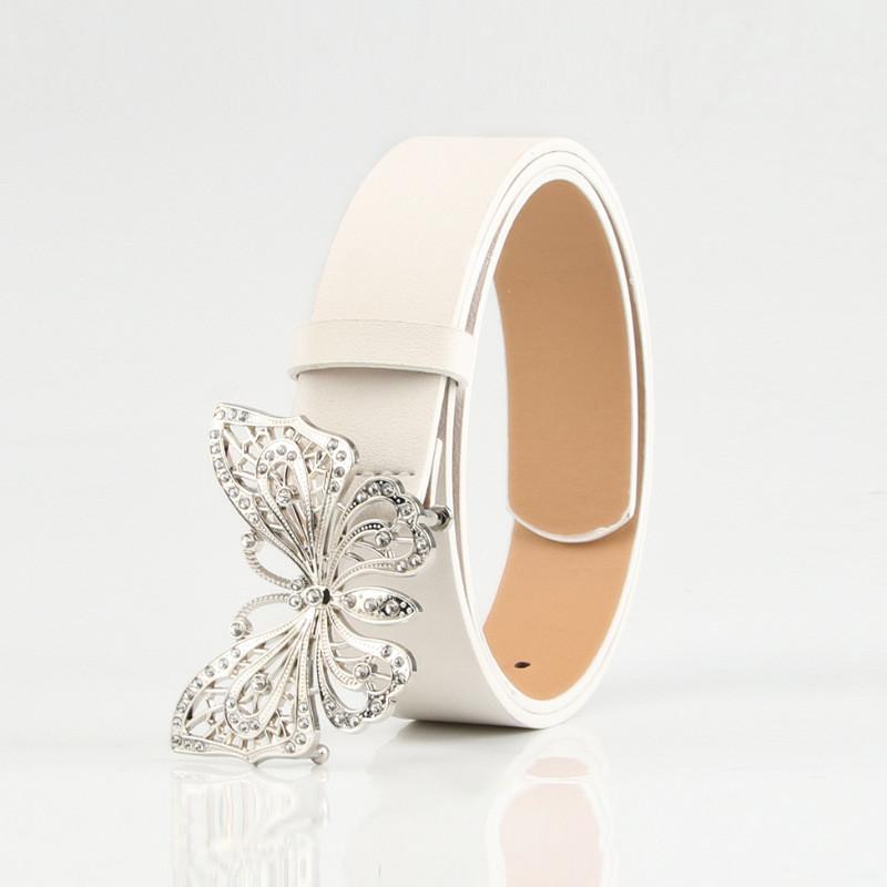 Elegant Butterfly Buckle Belt For Women Chic Dress And Denim Accessories