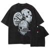 Anime Naruto TShirt Manga Retro Washed Version Kakashi TShirt Pain TShirt Lee Tobi Top Mens  Cotton Streetwear