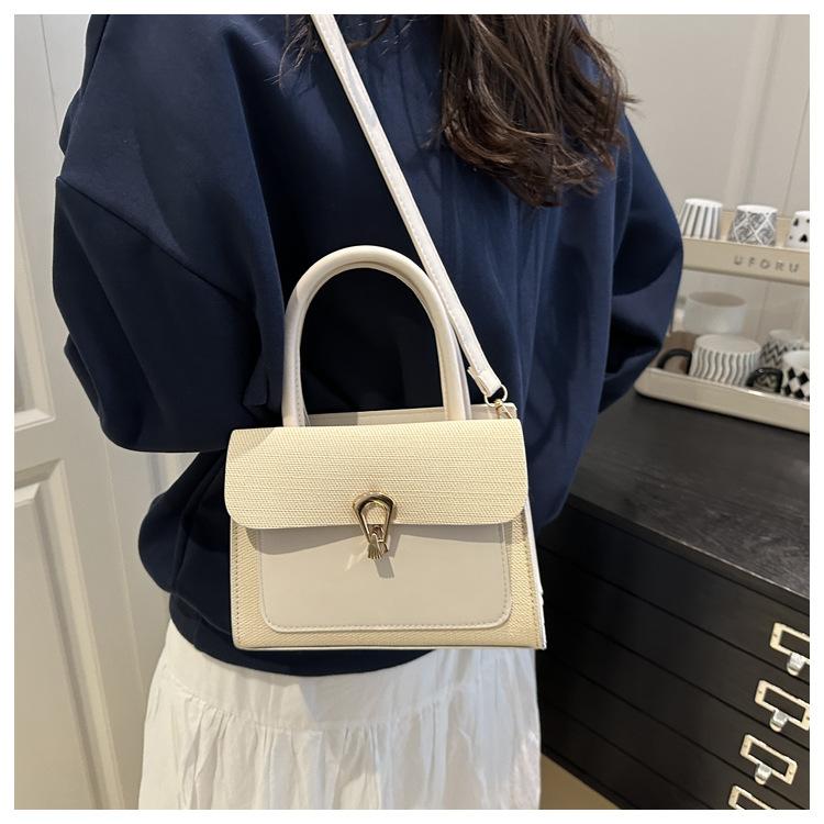 Faux Leather Ladies Shoulder Bag, Minimalist Commute Tote, Chic Solid Color Crossbody Purse KTB