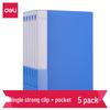 Deli A4 Single Strong Clip Folder with Pocket