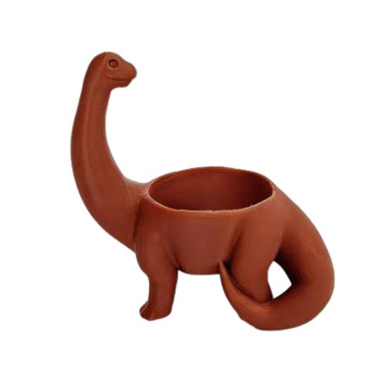 

3D Printed Dinosaur Planter Creative Brachiosaurus Plant Pot Mini Storage Jar Candy Holder Desktop Ornament for Office Home Indoor Outdoor