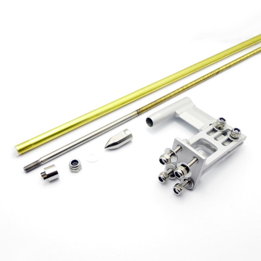 4mm Drive Shaft + 95mm Water Pickup Steering Rudder + 35mm propeller Kit for RC Boat MONO Speed O VEE Hydroplane DIY Parts