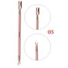 New Dual-ended Stainless Steel UV Gel Clean Stick Cuticle Pusher Nail Polish Remover Triangle Rod