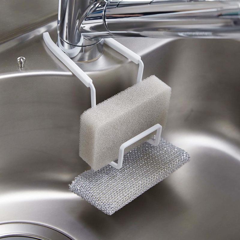 Japanese-Style Sponge and Dish Rack - No-Drill Kitchen Organizer