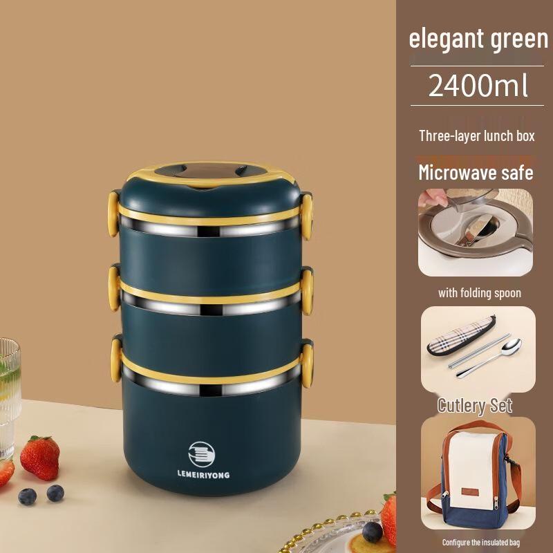 Zhiyao 304 Stainless Steel Insulated Round Lunch Box