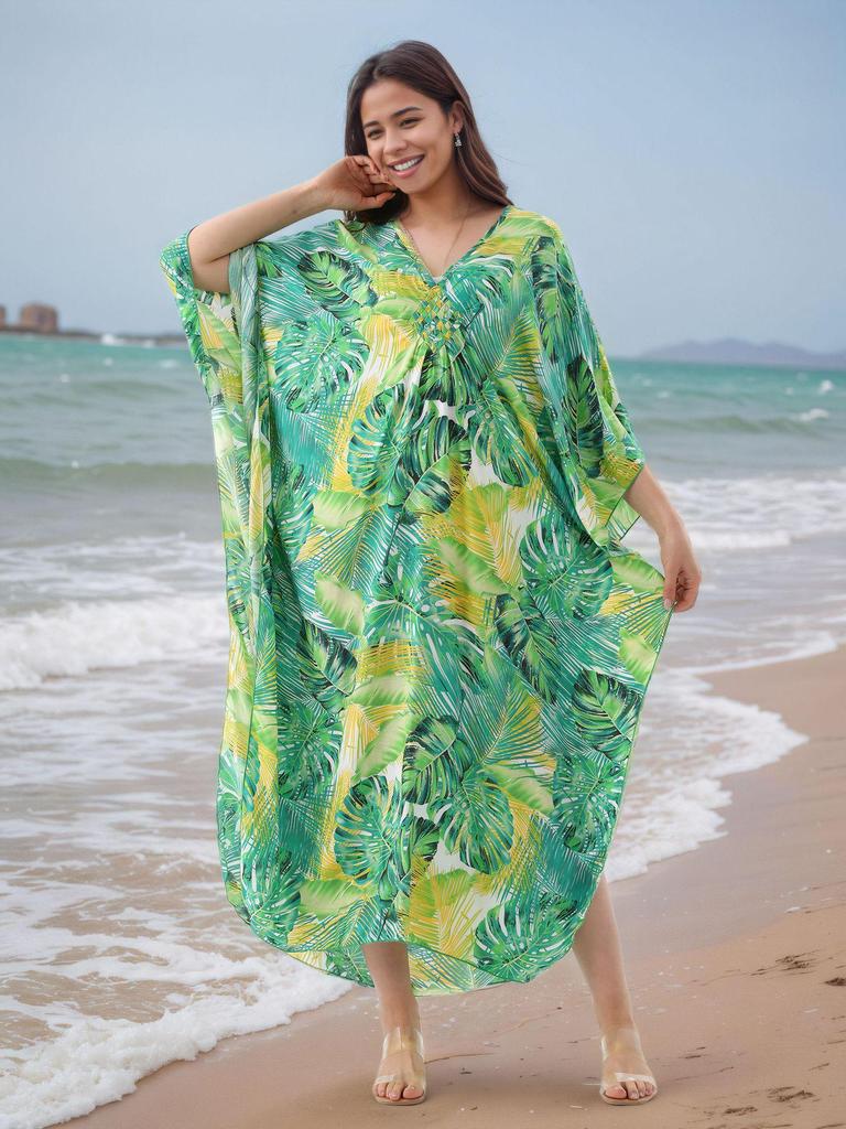 Rayon Handmade Knitted Beach Cover-Up, Plus Size, Long Robe, Bikini Sun Protection, 16 Colors Available