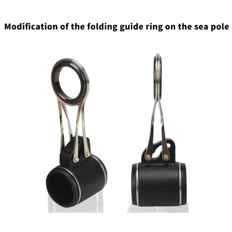 Fishing Rod Poles Line Guides Replacement Guides Top Rings Wearproof Eye Rings Folding Stainless Steel Guide Rings