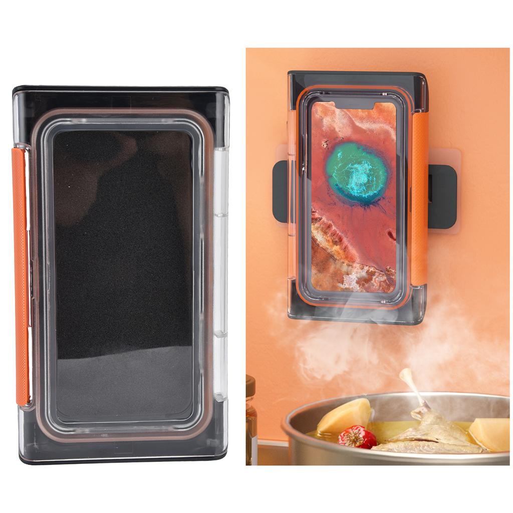 Shower Phone Holder Waterproof Bathroom Phone Box 360 Degree Rotation Wall Mounted Phone Case