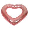 Rose Gold Sequins Heart Shape Swimming Ring Glitter Inflatable Heart Pool Floats for Kids