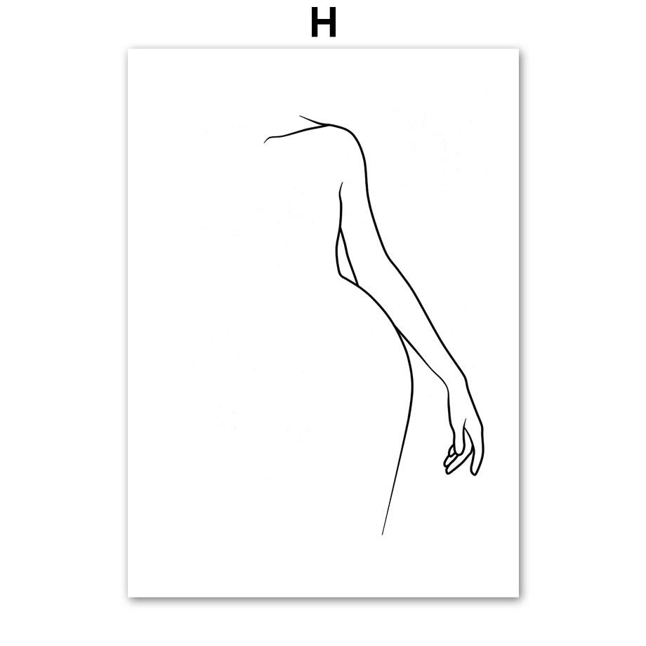 Wandkunst Leinwand Malerei Moderne Minimalistische Drew Line Liebhaber Körper Gesicht Nordic Poster Und Drucke Wand Bilder Für Wohnzimmer