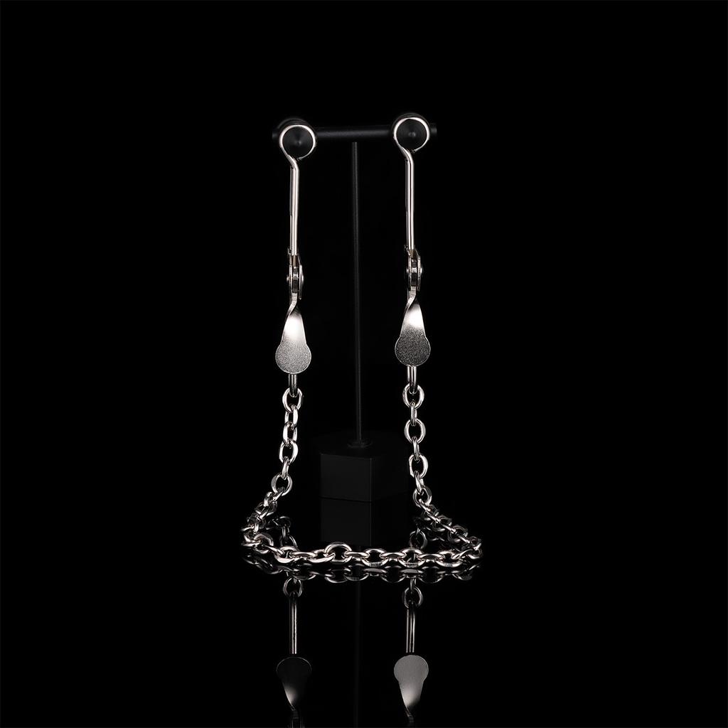 Adjustable Silver Metal Nipple Clamps Non-Piercing Waterproof SM Sex Toy Decorative Adult Toy