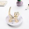 Cat Trinket Dish Jewellery Tray Ring Holder Jewelry Fashion Bracelets Earrings Storage B