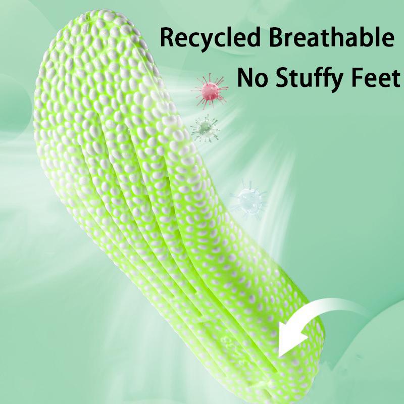 New Breathable Sports Insoles Height-increasing Insole Men Women Shock-absorbing Soles Soft and Comfortable Shoe Pads