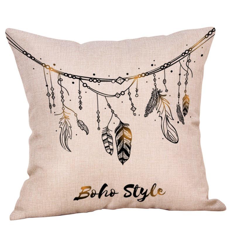 Arrow Feather Pattern Pillowcase: Stylish Sofa & Car Cushion Decor