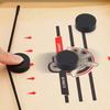 1 Set Fast Sling Puck Game Mini Wooden Hockey Board Speed & Accuracy Testing Chess Piece Catapult Toy Educational