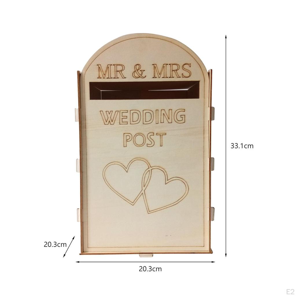 Kartenhalter-Box für Hochzeiten, Dekorative Holz-Briefkasten Empfangsgeschenke