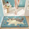Cute Cartoon Bunny Anti Slip Absorbent Rug Pet Safe Doormat For Bathroom Entryway Kids Indoor Home Decor