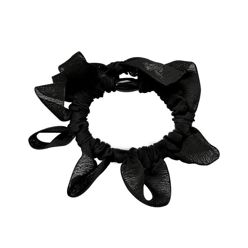 Bow folds tie hair ring Women do not hurt hair High elastic ball head rope does not restrain hair Small intestine ring
