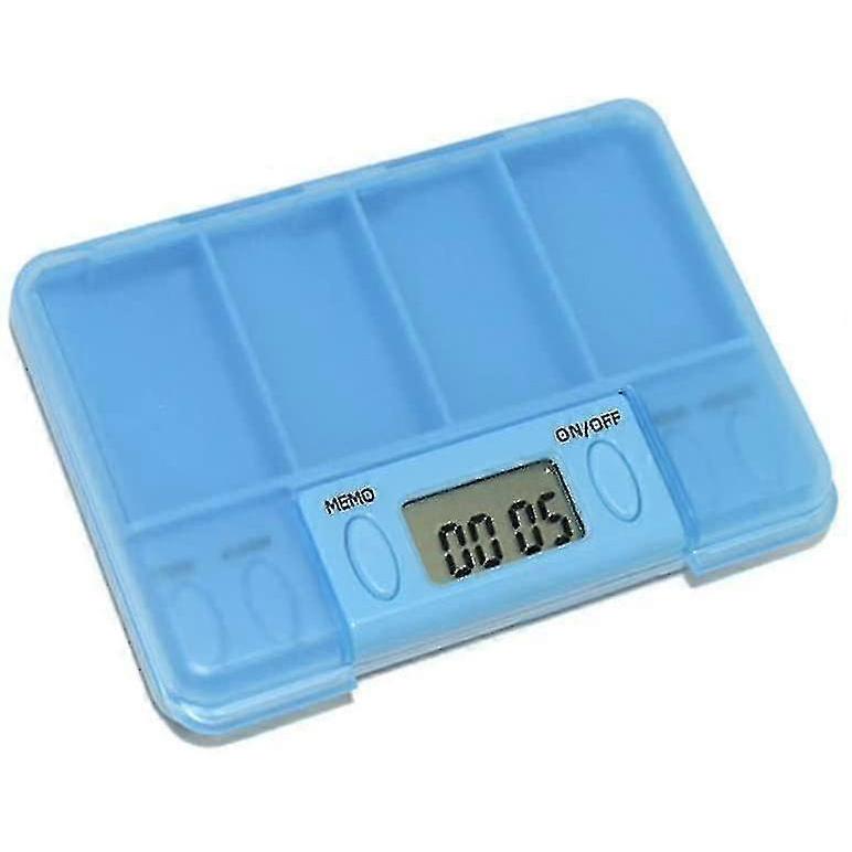 Bjxy -alarm R Portable Pill Box 4 Grid Lcd Digital Pill Iser Medicine Case New Sed And Prop
