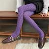 Retro Comfortable Velvet Women Tights Winter Autumn Jacquard Geometric Pantyhose Slimming High Elasticity Preppy Style Leggings