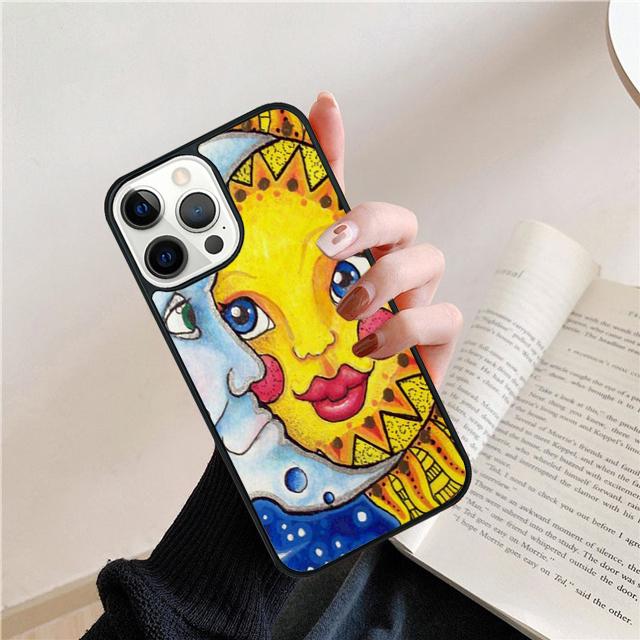 Sun Moon Art Coque Shell For iPhone 17 Air 15 16 14 13 12 Pro Max 11 Pro Max Plus Phone Case Cover