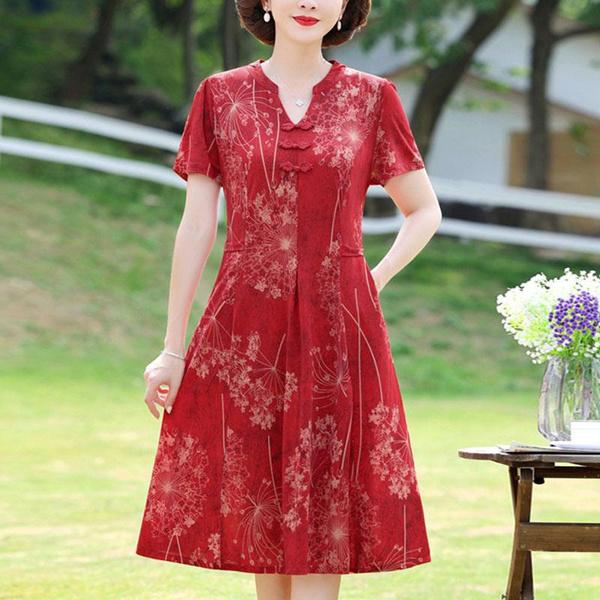 Cheongsam retro, mamă de vârstă mijlocie și în vârstă, costum cu fustă slabă, rochie largi de lungime medie de gamă înaltă