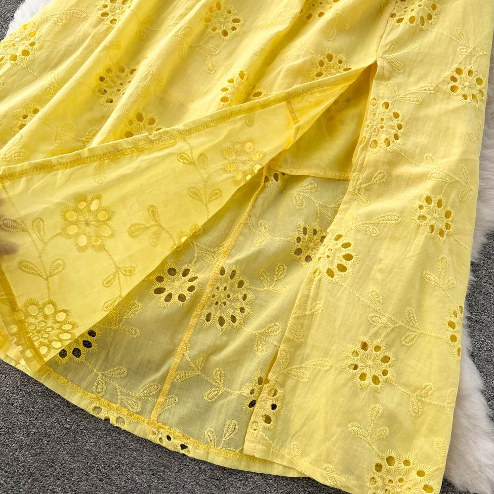 Cheap RUGOD Dress Waist Closed Summer Hollow Out Embroidery Short