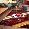 Custom Name Kansas City Chiefs Helmet Rug Office Rug Chair Mat Non Slip Carpet Rugs for Bedrooms Dining Room Living Room Home Decor gifts